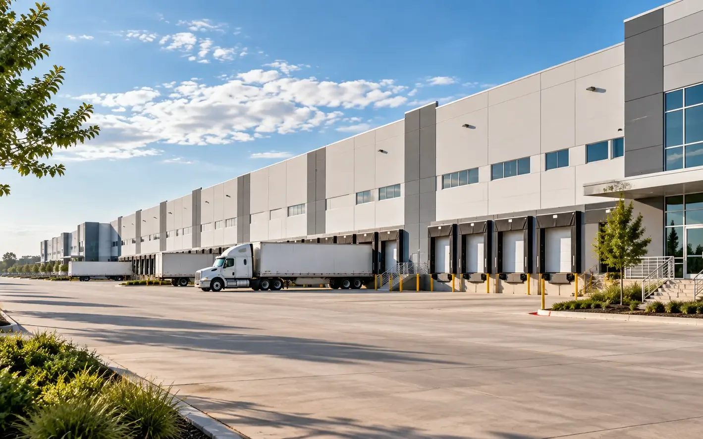 Industrial distribution center exterior