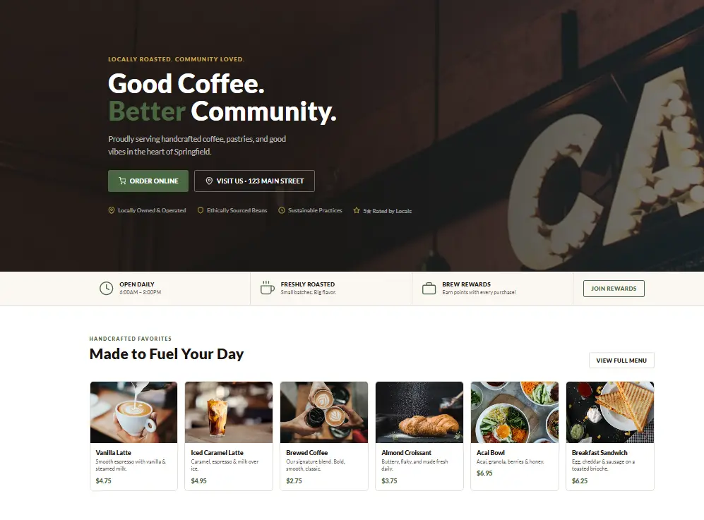 Brewed Co Template