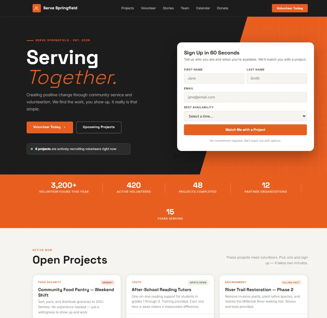 Community Volunteer Template