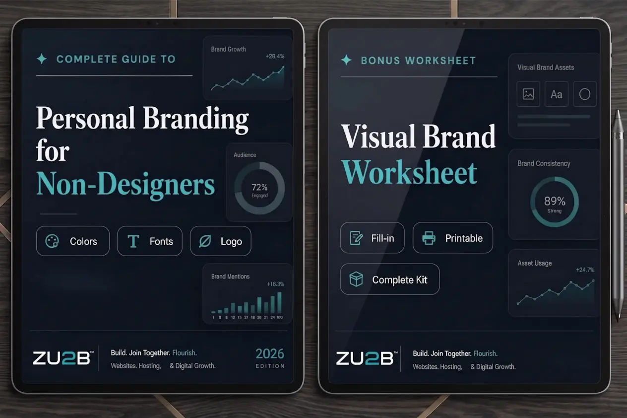 Personal Branding for Non-Designers and Visual Brand Worksheet — ZU2B guides preview