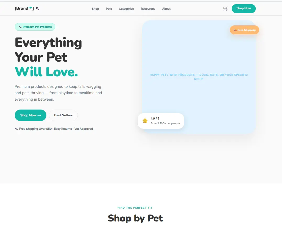 PetShop Template