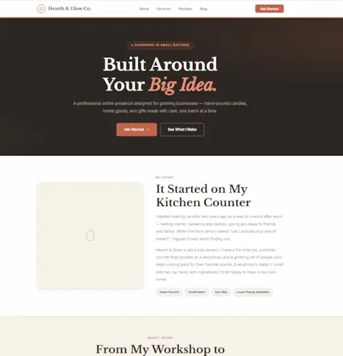 Hearth & Glow Template
