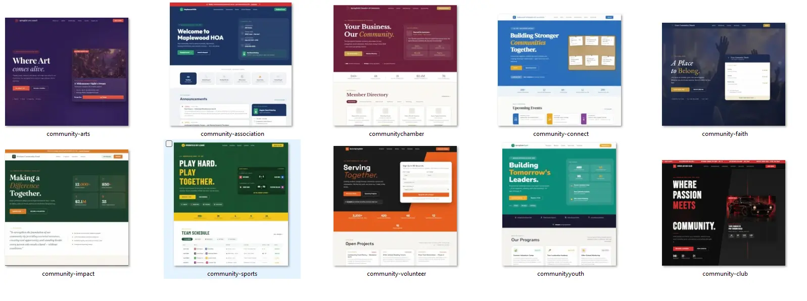 10 templates community
