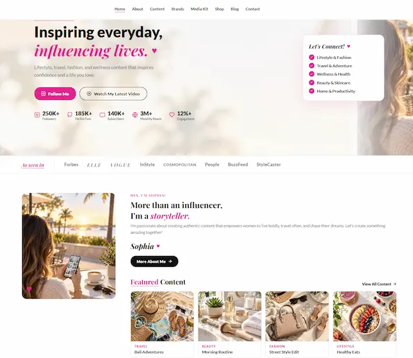 Influencer Template